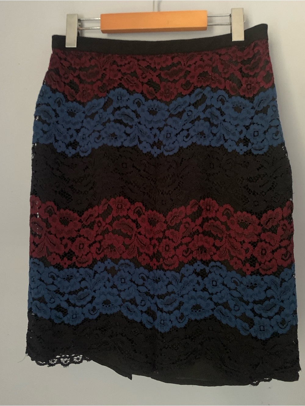 Karl Lagerfeld Paris Lace Skirt Colorblock Size 8